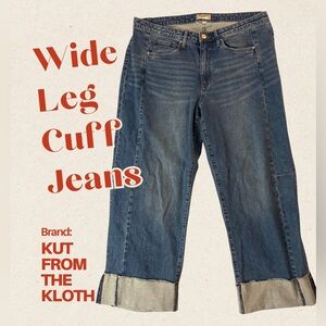 Kut from the Kloth Blue Wide Leg Jeans